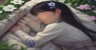 日系纯爱h漫画封面，樱花季节公园场景，少年少女互望，画面温柔粉色调